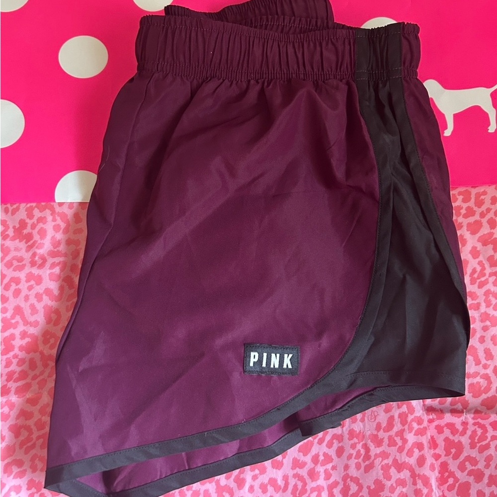 Pink Maroon Athletic Shorts